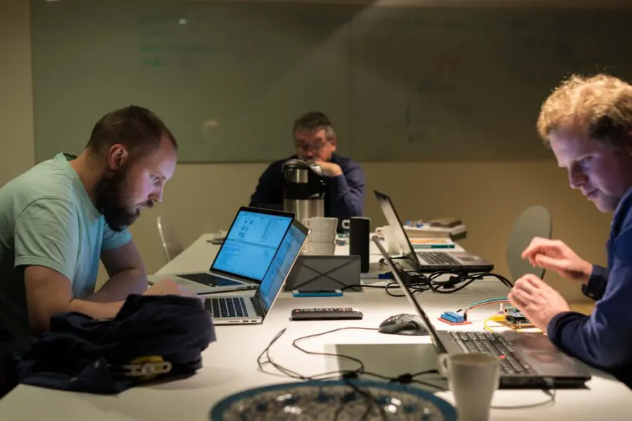 Our Lab Developers (right to left), John Hollingworth, Henrik Mörner, Pontus “Frank” Andersson.